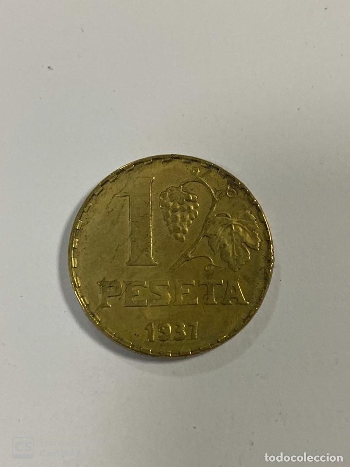Monedas República: ESPAÑA. REPUBLICA ESPAÑOLA. 1 PESETA. AÑO 1937. S/C. VER FOTOS. - Foto 3 - 190417035