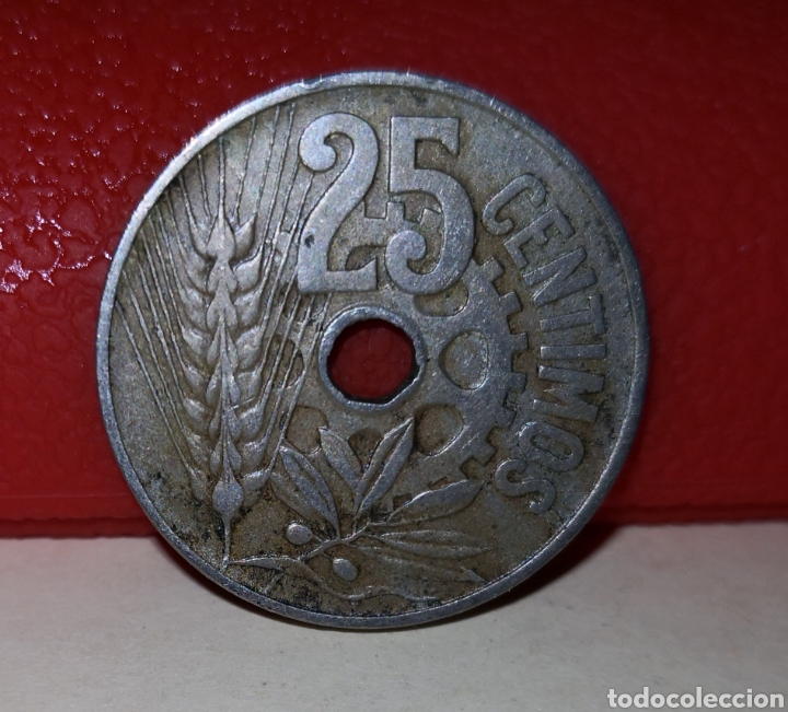 Monedas Rep&uacute;blica: 1934 25 c&eacute;ntimos - Foto 1