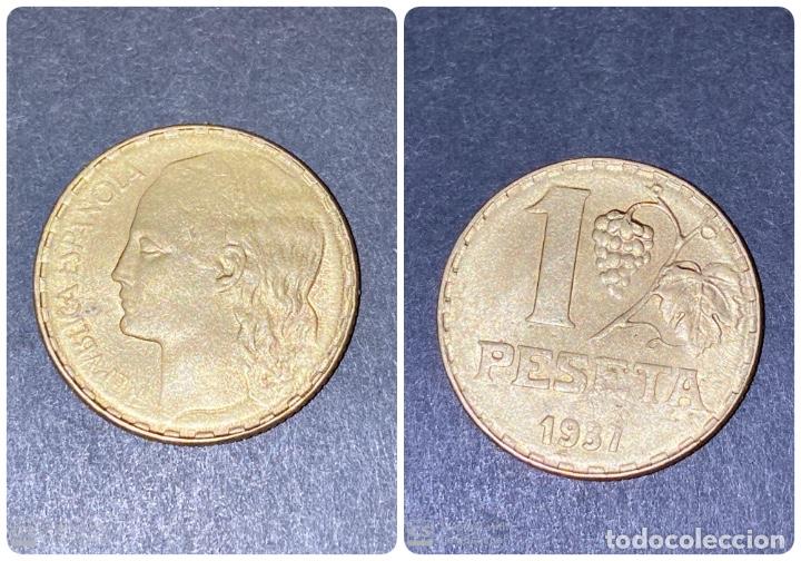 MONEDA. ESPAÑA. 1 PESETA. 1937. S/C. VER FOTOS (Numismática - España Modernas y Contemporáneas - República)