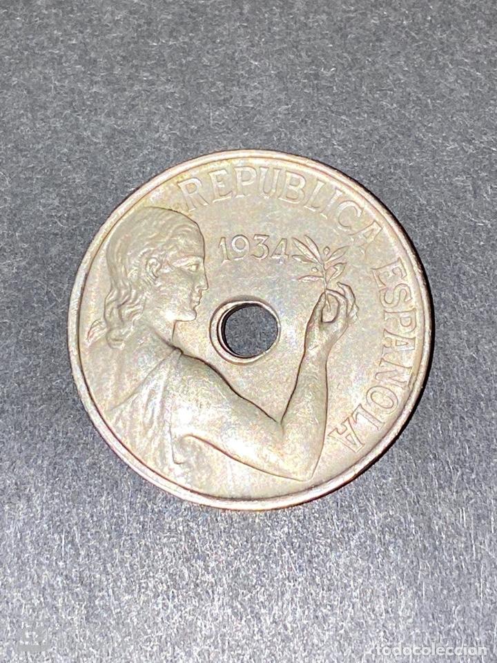 Monedas República: MONEDA. ESPAÑA. 25 CENTIMOS. S/C. 1934. VER FOTOS. - Foto 2 - 198991900
