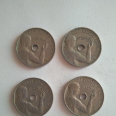 Monedas República: LOTE 4 MONEDAS 25 CÉNTIMOS REPÚBLICA ESPAÑOLA AÑO 1934 GUERRA CIVIL ESPAÑA VER FOTOGRAFIAS ADICIONAL. Lote 202387785
