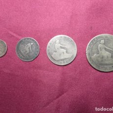 Monedas República: 4 MONEDAS 1, 2, 5 Y 10 CÉNTIMOS 1870 SERIE COMPLETA. GOBIERNO PROVISIONAL
