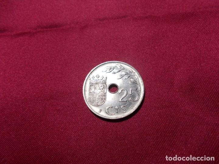 Monedas Rep&uacute;blica: 25 CENTIMOS DEL ESTADO ESPA&Ntilde;OL DE 1937 SIN CIRCULAR - Foto 2