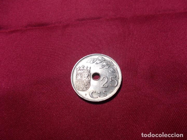 Monedas Rep&uacute;blica: 25 CENTIMOS DEL ESTADO ESPA&Ntilde;OL DE 1937 SIN CIRCULAR - Foto 2