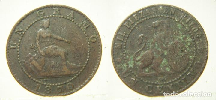 Monedas Rep&uacute;blica: MONEDA DE 1 CENTIMO DE 1870 - Foto 1