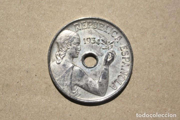 Monedas Rep&uacute;blica: 25 CENTIMOS 1934 - Foto 1