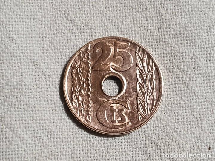 Monedas Rep&uacute;blica: 25 c&eacute;ntimos 1938 - cobre - EBC+/EF+ - Foto 1