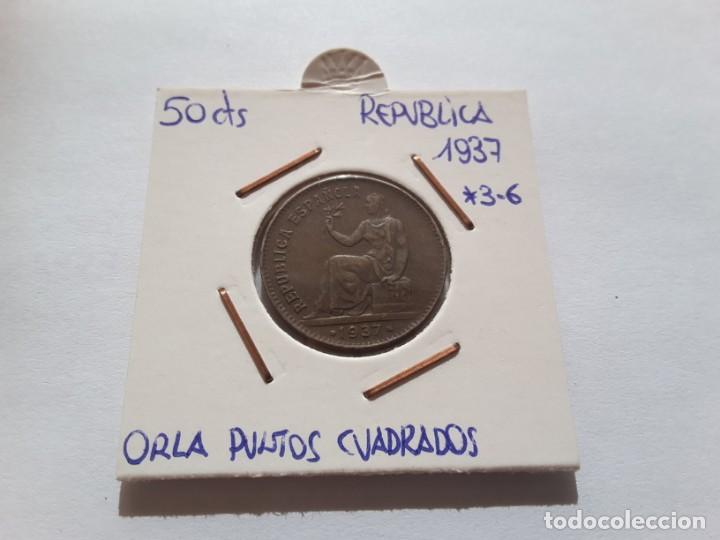 Monedas Rep&uacute;blica: 50 c&eacute;ntimos Rep&uacute;blica Espa&ntilde;ola - Foto 1