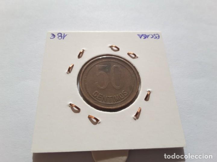 Monedas Rep&uacute;blica: 50 c&eacute;ntimos Rep&uacute;blica Espa&ntilde;ola - Foto 2