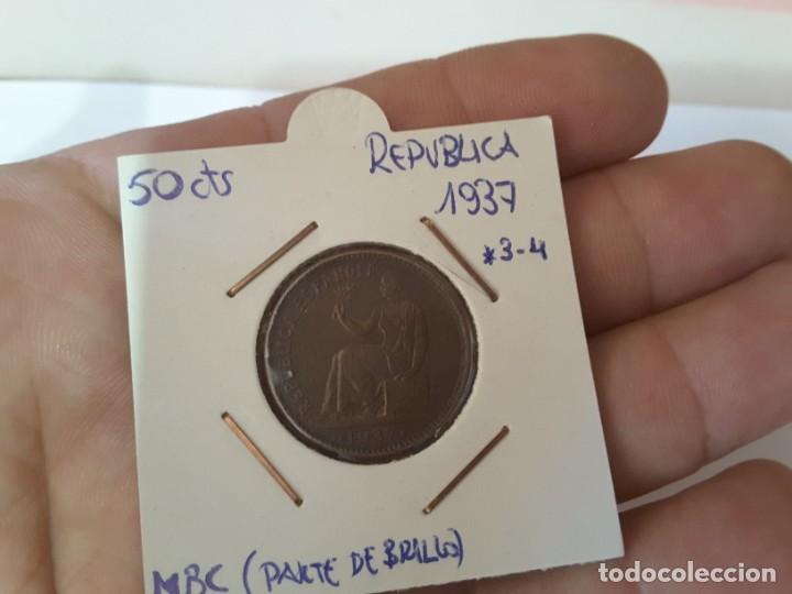 Monedas Rep&uacute;blica: 50 c&eacute;ntimos Rep&uacute;blica Espa&ntilde;ola - Foto 1