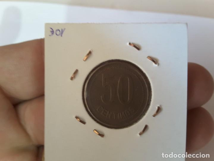 Monedas Rep&uacute;blica: 50 c&eacute;ntimos Rep&uacute;blica Espa&ntilde;ola - Foto 2
