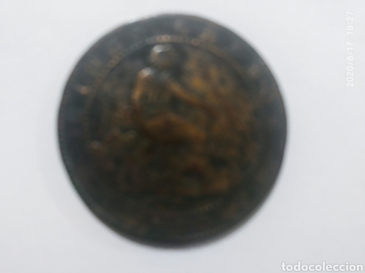 Monedas Rep&uacute;blica: 5 c&eacute;ntimos 1870. - Foto 2