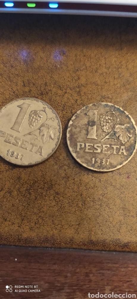 Monedas Rep&uacute;blica: 1 peseta 1937 (2) - Foto 1