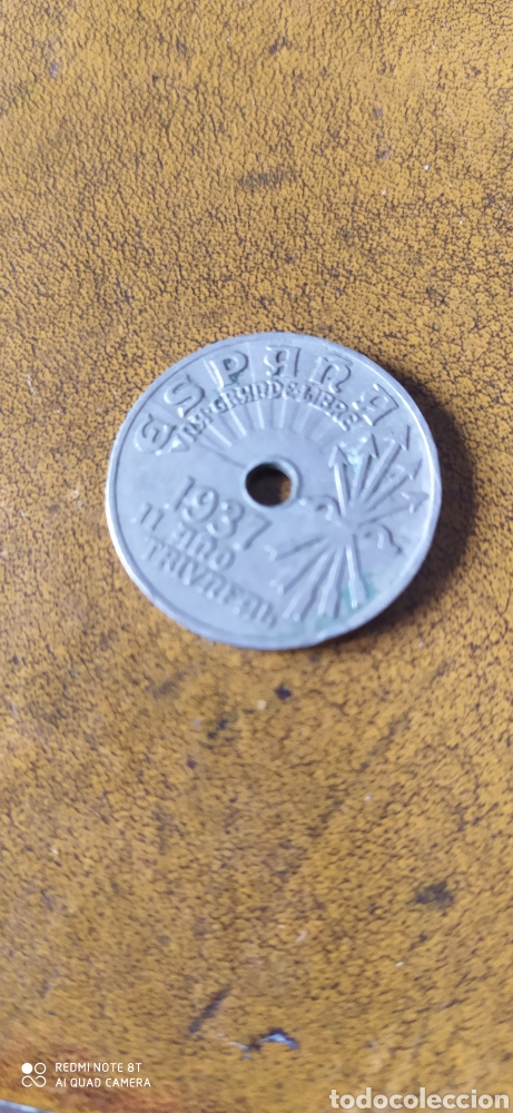 Monedas Rep&uacute;blica: 25 c&eacute;ntimos 1937 - Foto 1