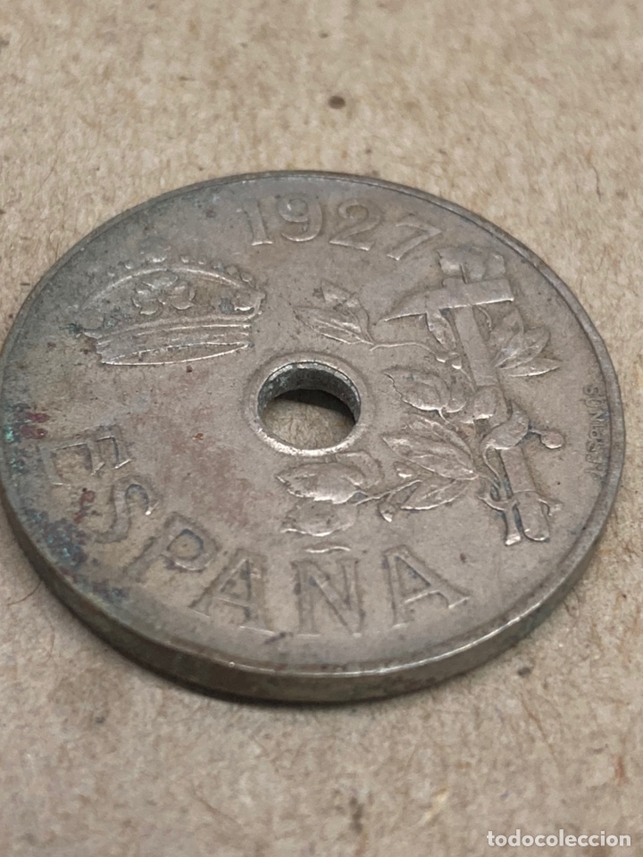 Monedas Rep&uacute;blica: Moneda 25centimos 1927 - Foto 1