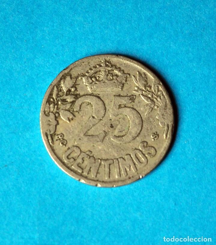 Monedas Rep&uacute;blica: 25 C&Eacute;NTIMOS. ESPA&Ntilde;A. 1925 - Foto 2