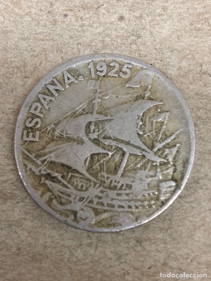 Monedas Rep&uacute;blica: Moneda de veinticinco c&eacute;ntimos 1925 - Foto 2