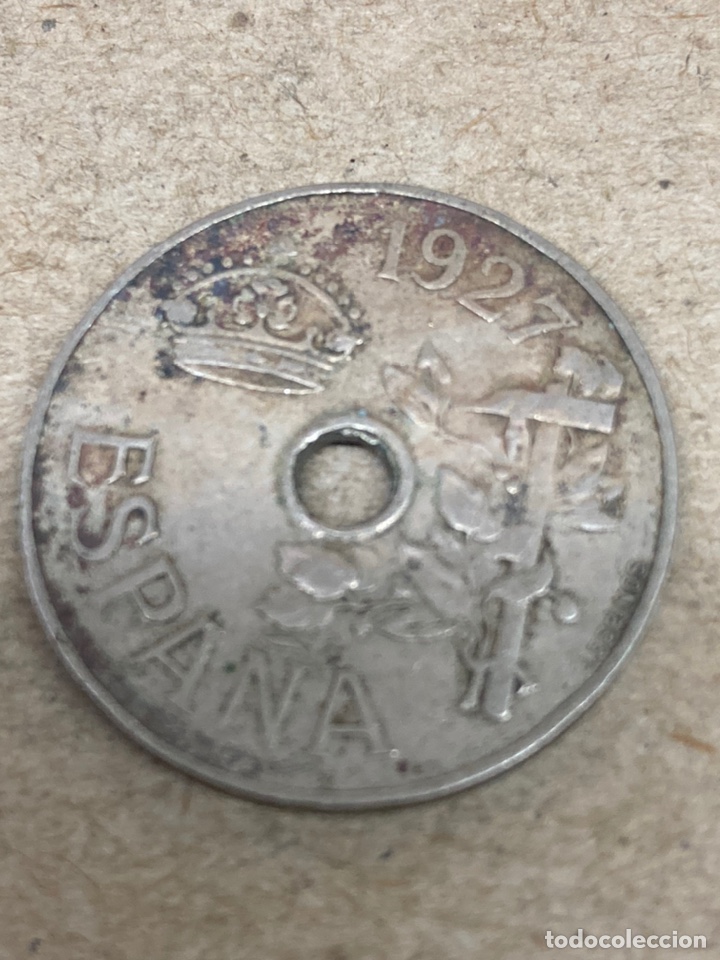 Monedas Rep&uacute;blica: Moneda de veinticinco c&eacute;ntimos 1927 - Foto 1