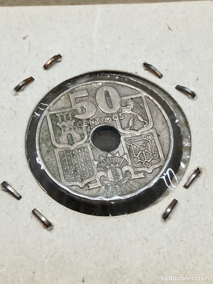 Monedas Rep&uacute;blica: Moneda 50 c&eacute;ntimos 1949 62 - Foto 2