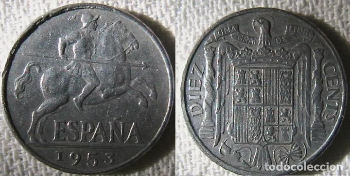 Monedas Rep&uacute;blica: ESPA&Ntilde;A 10 CENTIMOS 1953 (E8) - Foto 1