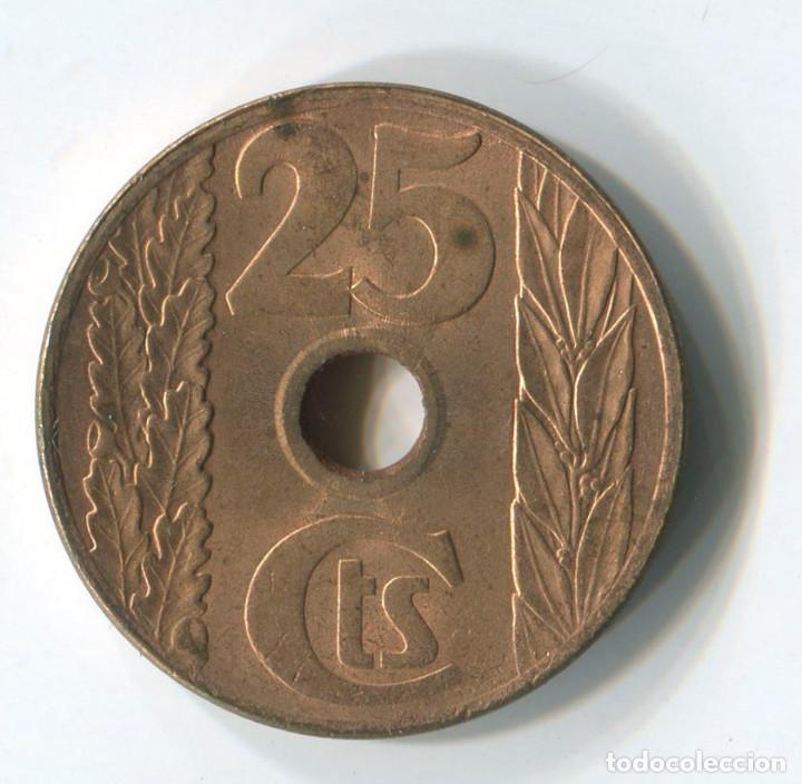 Monedas Rep&uacute;blica: Espa&ntilde;a, Rep&uacute;blica. 25 c&eacute;ntimos de 1938 - Foto 1