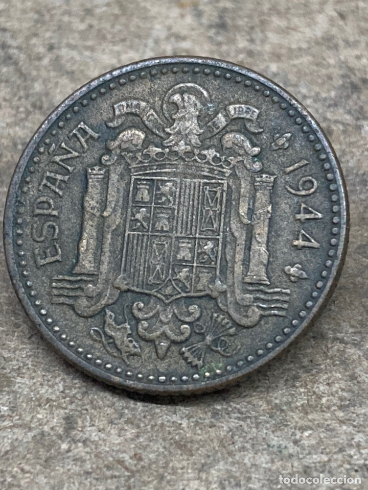 Monedas Rep&uacute;blica: Moneda 1 peseta 1944 - Foto 2