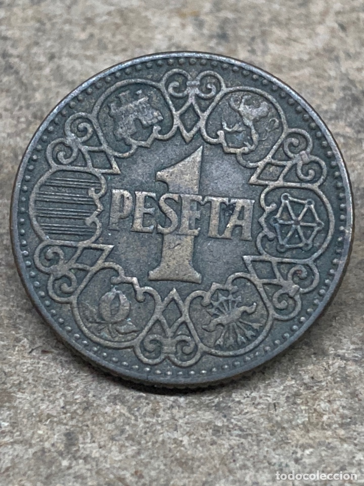 Monedas Rep&uacute;blica: Moneda 1 peseta 1944 - Foto 1