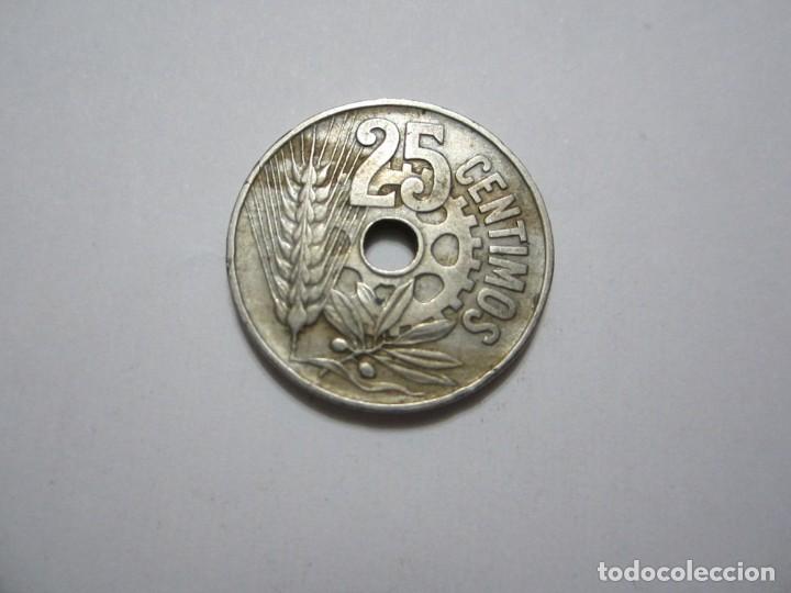 Monedas Rep&uacute;blica: moneda de 25 c&eacute;ntimos de 1934 de la 2&ordf; rep&uacute;blica - Foto 2