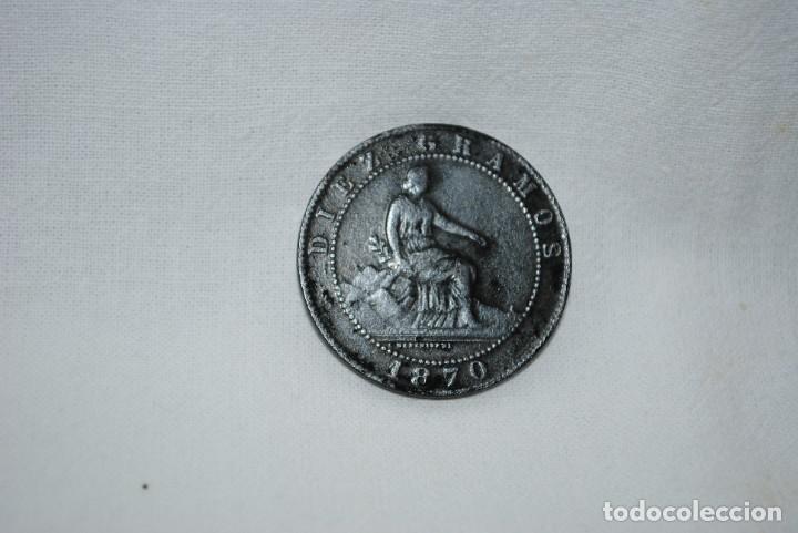 Monedas Rep&uacute;blica: MONEDA DE 10 CENTIMOS 1870 - Foto 1