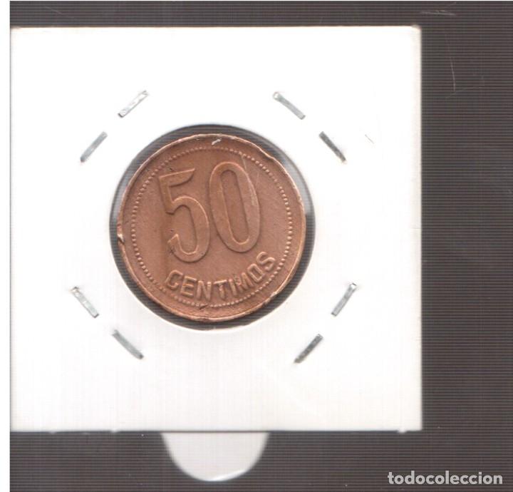 Monedas Rep&uacute;blica: MONEDA DE LA REPUBLICA 50 CENTIMOS DE 1937/6 - Foto 2