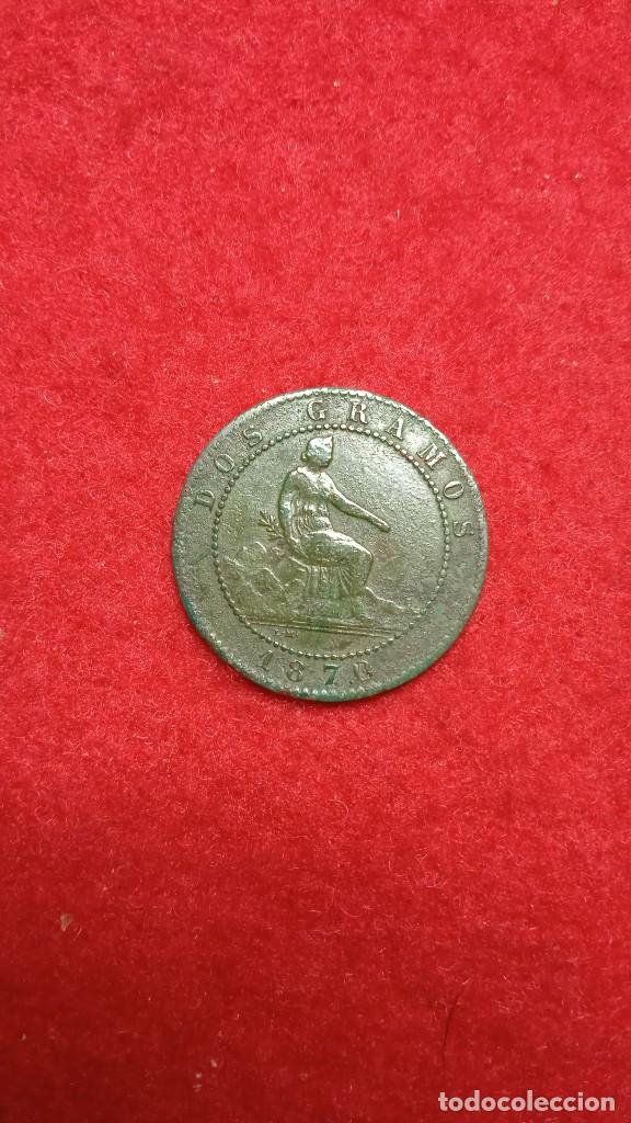 Monedas Rep&uacute;blica: 2 C&eacute;ntimos Gobierno Provisional. - Foto 1