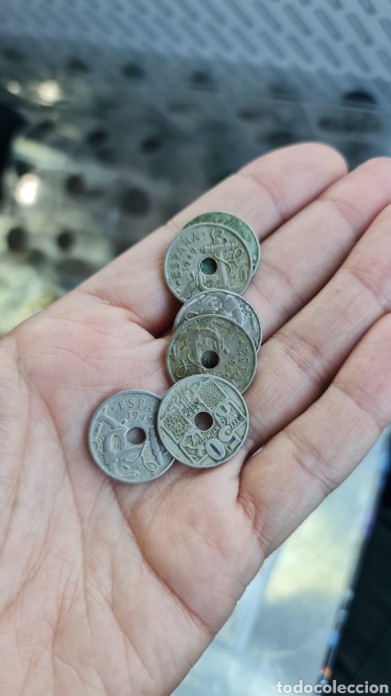 Monedas Rep&uacute;blica: 6 monedas de 50 centimos de 1949 - Foto 1
