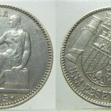 Monedas República: MONEDA DE 1 PESETA 1933 *3* *4* II REPUBLICA ESPAÑOLA REVERSO GIRADO PLATA ESTRELLAS CLARAS. Lote 278317343