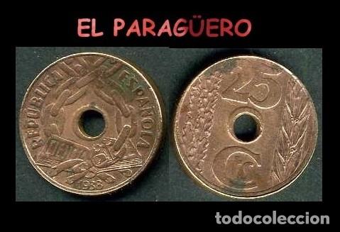 Monedas República: ESPAÑA MONEDA AUTENTICA DE 25 CENTIMOS AÑO 1938 ( GUERRA CIVIL ESPAÑOLA ) Nº14 - Foto 1 - 283059048