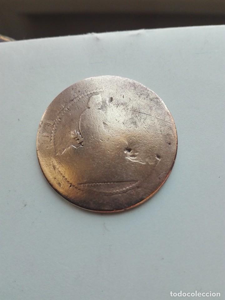 Monedas Rep&uacute;blica: Gobierno provisional 10 c&eacute;ntimos 1870 OM - Foto 1