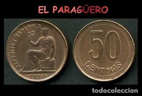 Monedas República: ESPAÑA MONEDA AUTENTICA DE 50 CENTIMOS DE LA 2ª REPUBLICA ESPAÑOLA ( TIO SENTADO ) Nº12 - Foto 1 - 286742183