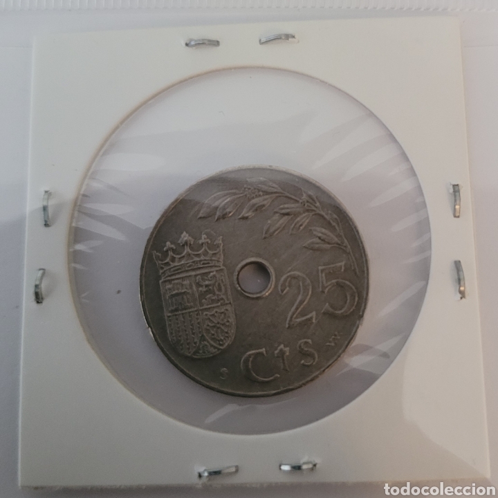 Monedas Rep&uacute;blica: Moneda de Espa&ntilde;a 1937 25 centimos - Foto 2