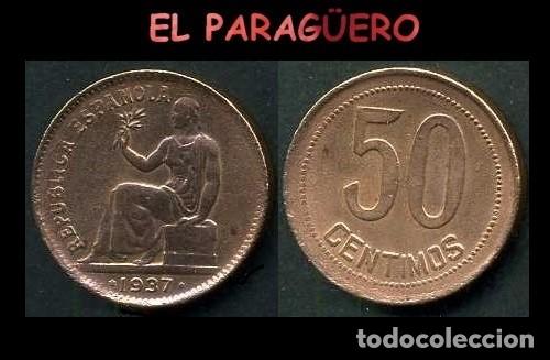 Monedas República: ESPAÑA MONEDA AUTENTICA DE 50 CENTIMOS DE LA 2ª REPUBLICA ESPAÑOLA ( TIO SENTADO ) Nº80 - Foto 1 - 288050873