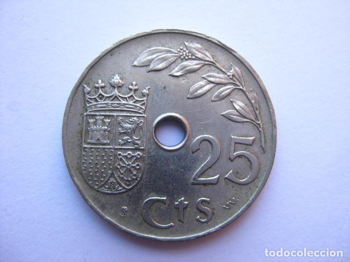 Monedas Rep&uacute;blica: MONEDA ESPA&Ntilde;A 25 CENTIMOS 1937 - Foto 2