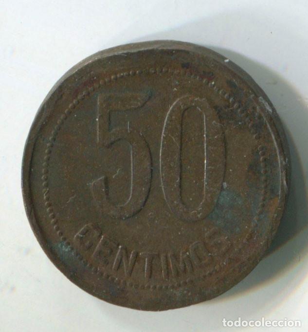 Monedas Rep&uacute;blica: Espa&ntilde;a, 50 c&eacute;ntimos de la Rep&uacute;blica de 1937 - Foto 2