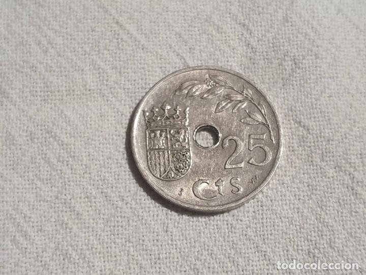 Monedas Rep&uacute;blica: Moneda de 25 c&eacute;ntimos 1937 - EBC/EF - Foto 2