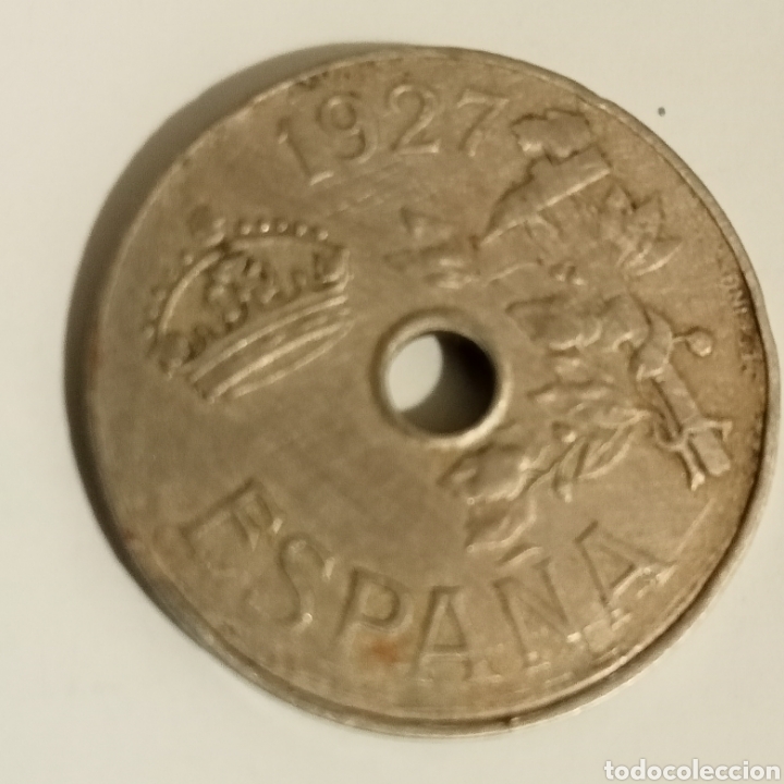 Monedas Rep&uacute;blica: Moneda espa&ntilde;ola de 1927 - Foto 2