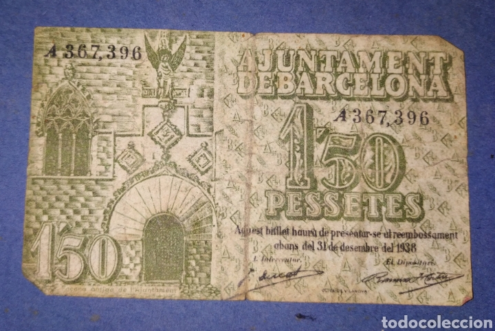 Monedas Rep&uacute;blica: Bitllet 1938