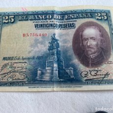 Monedas República: BILLETE 25 PTS AÑO 1928