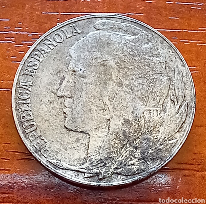 Monedas Rep&uacute;blica: Moneda de 5 c&eacute;ntimos. Rep&uacute;blica Espa&ntilde;ola - Foto 1