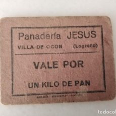 Monedas República: GUERRA CIVIL VALE 1 KILO DE PAN PANADERÍA JESUS OCON LOGROÑO.. Lote 318758748