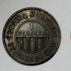 Monedas República: CONSEJO MUNICIPAL DE SEGARRA DE GAIA (TARRAGONA). SERIE COMPLETA GUERRA CIVIL ESPAÑOLA LOTE 3981. Lote 319292463