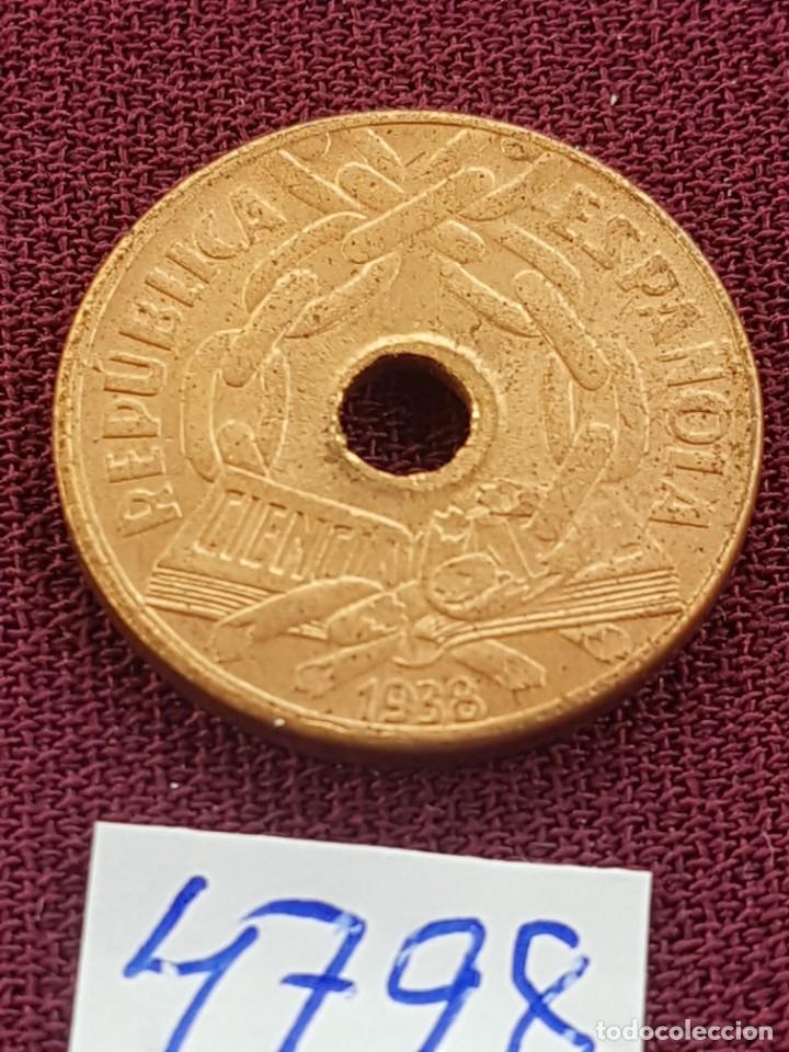 Monedas Rep&uacute;blica: II Republica 25 centimos 1938 - Foto 2