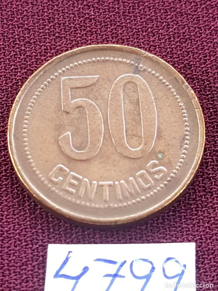 Monedas Rep&uacute;blica: II Republica 50 centimos 1937☆34 - Foto 2