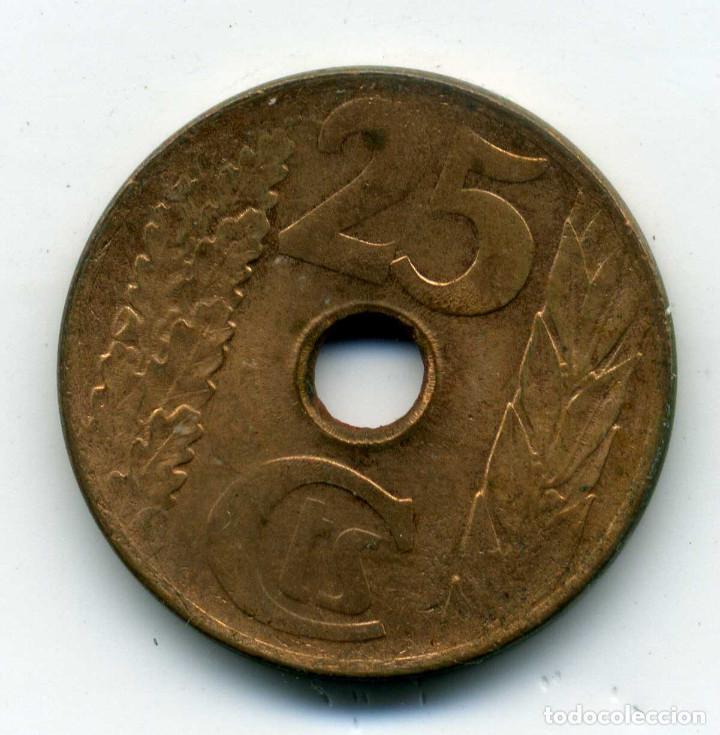 Monedas Rep&uacute;blica: 1938 MADRID - 25 CENTIMOS - S/C - Foto 2